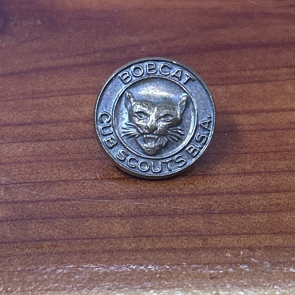 BSA Bobcat Cub Scouts Vintage Lapel Pin - Boy Scouts Of America Uniform Badge